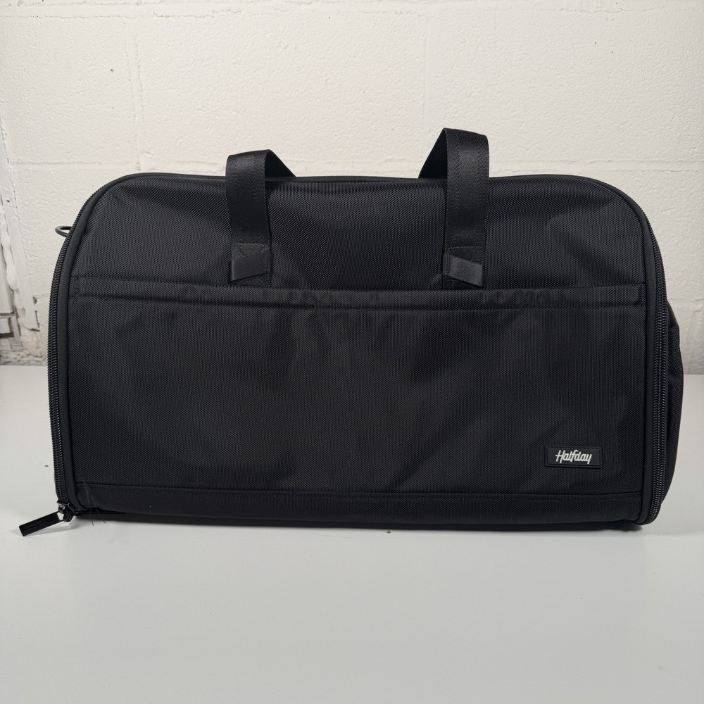 Halfday 2-in-1 Convertible Garment Duffel Bag 45L Black Weekender Travel